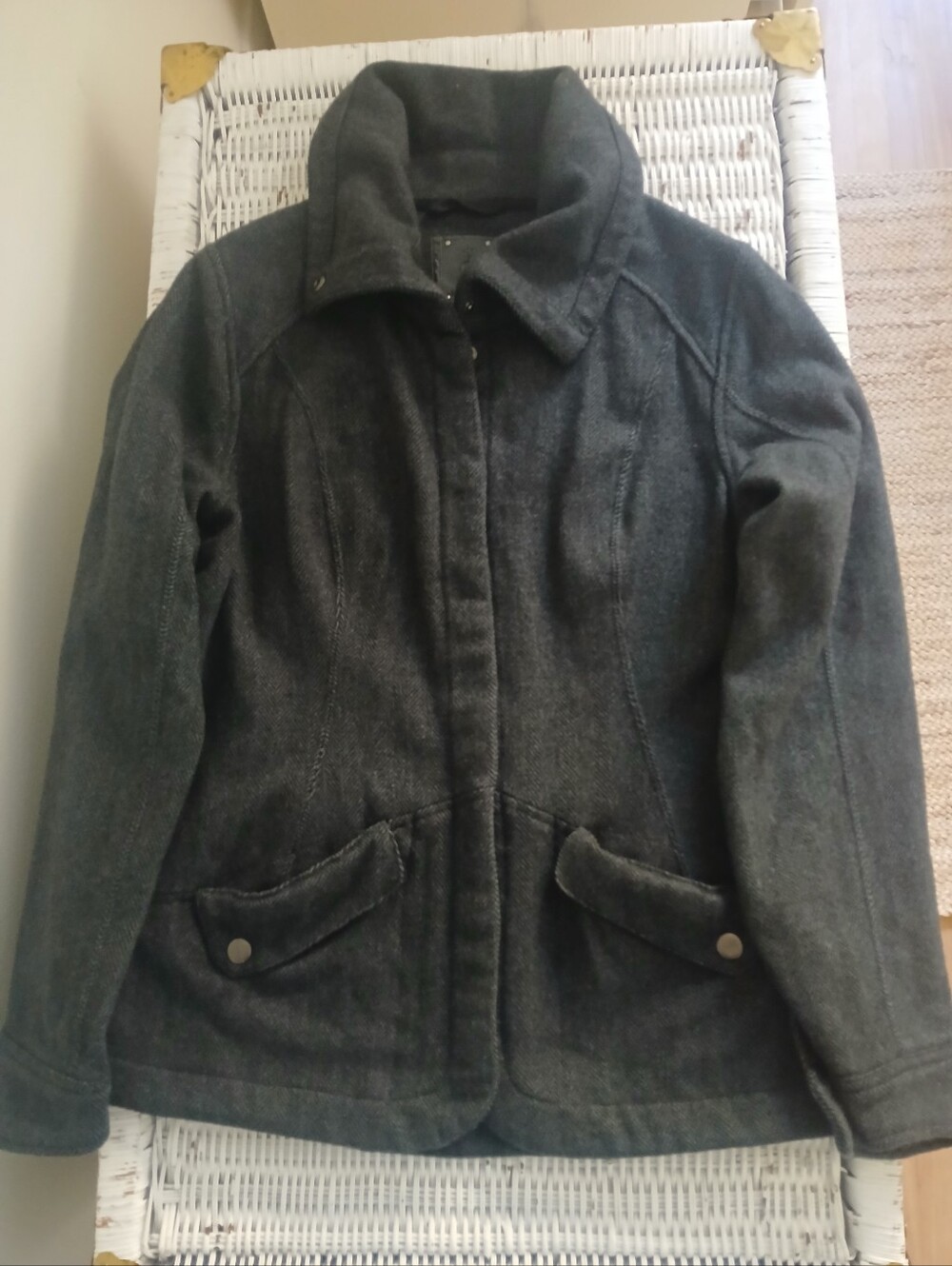 Smartwool Women's Charcoal Wool Pea Coat